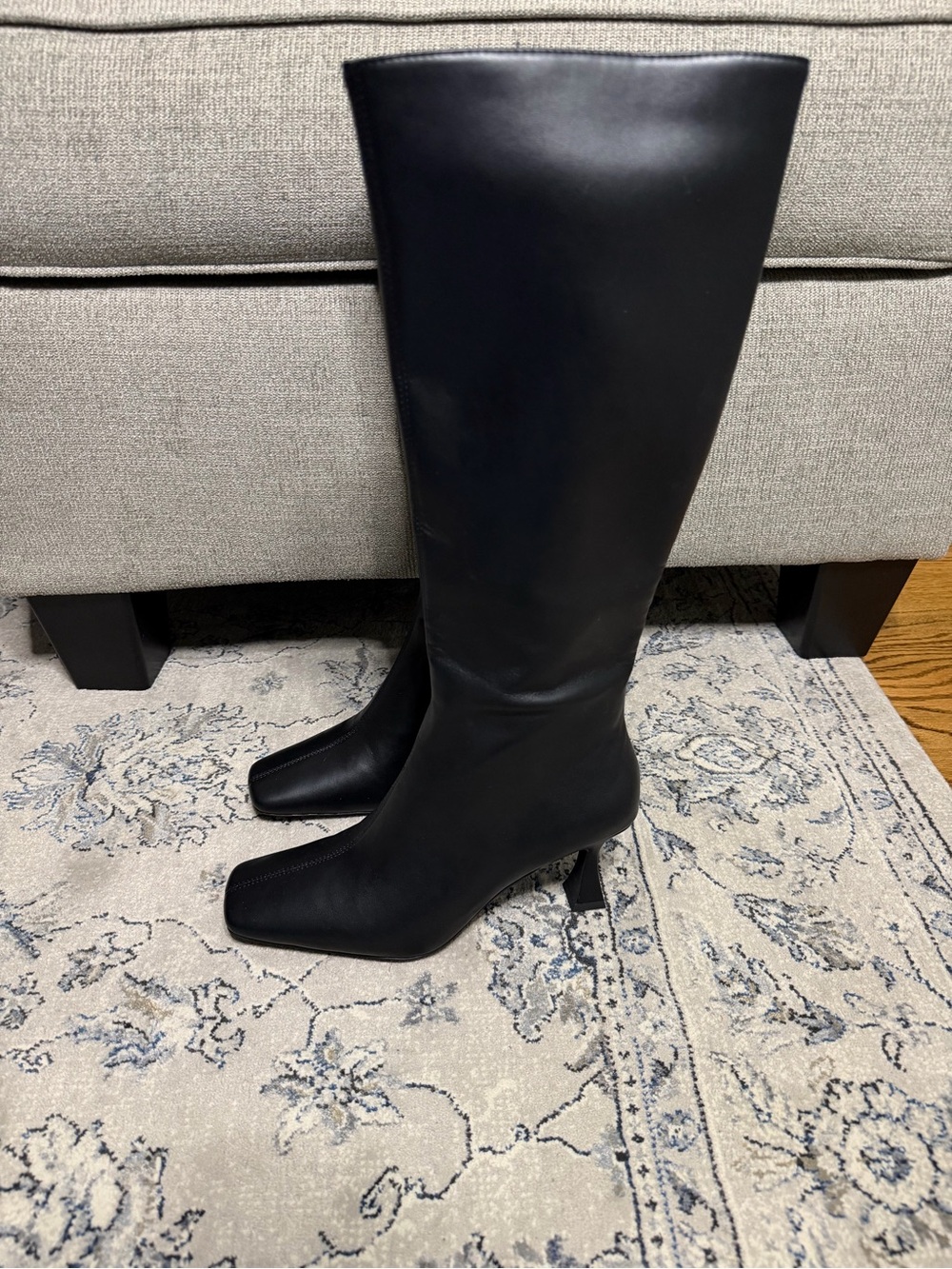 Jeffrey Campbell Checkmate Knee High Boot Black - Picture 6 of 10